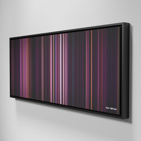 Side view of Framed Buff's of Tove-Lo-Habits Frome on the wall