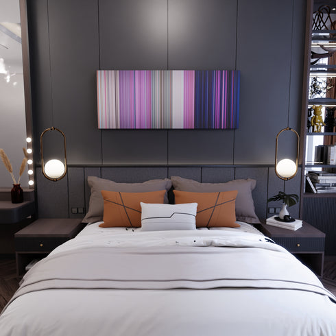 Bedroom interior with Nicki-Minaj-Super-Bass Frome on the wall