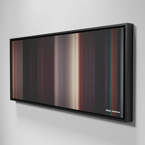 Side view of Framed Buff's of Bad-Bunny-Amorfoda Frome on the wall