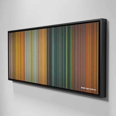 Side view of Framed Buff's of Marshmello-Happier Frome on the wall