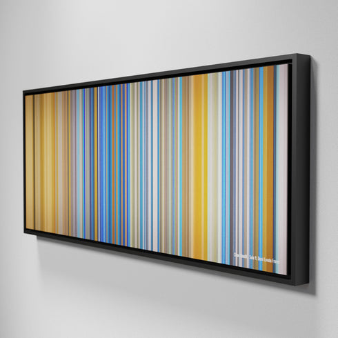 Side view of Framed Buff's of Clean-Bandit-Solo Frome on the wall