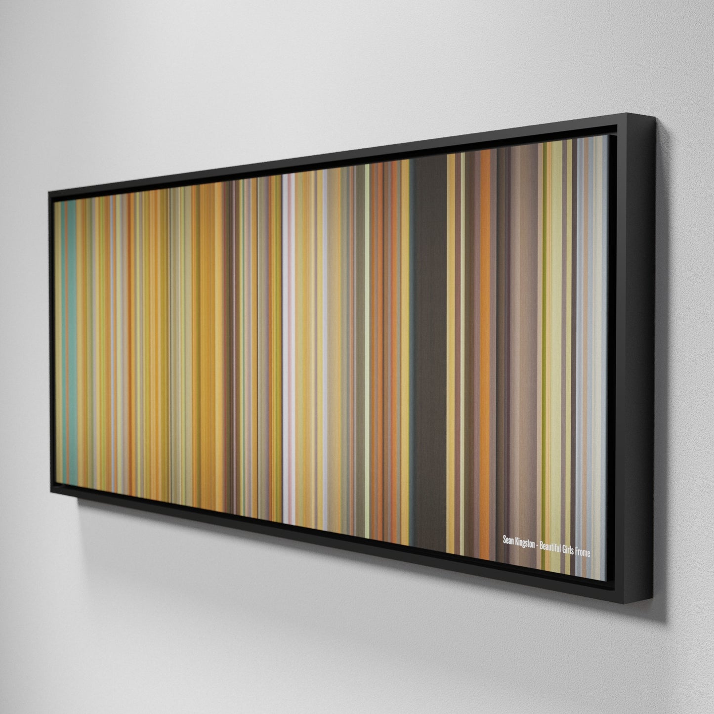 Side view of Framed Buff's of Sean-Kingston-Beautiful-Girls Frome on the wall