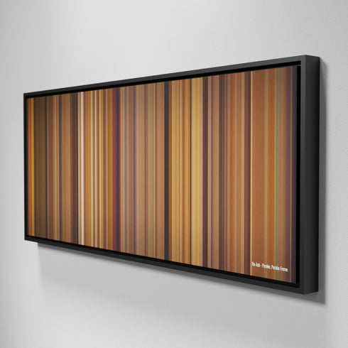 Side view of Framed Buff's of Ha-Ash-Perdon-Perdon Frome on the wall