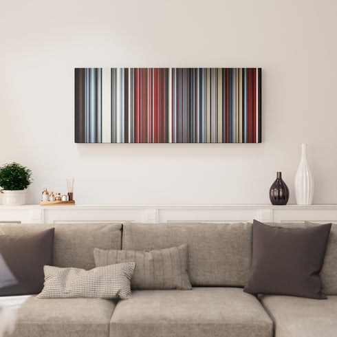 Living room interior with Nacho-Yandel-Bad-Bunny-Bailame Frome on the wall