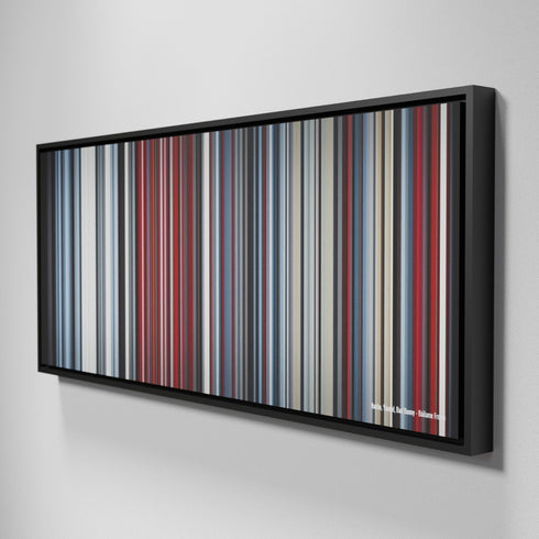 Side view of Framed Buff's of Nacho-Yandel-Bad-Bunny-Bailame Frome on the wall