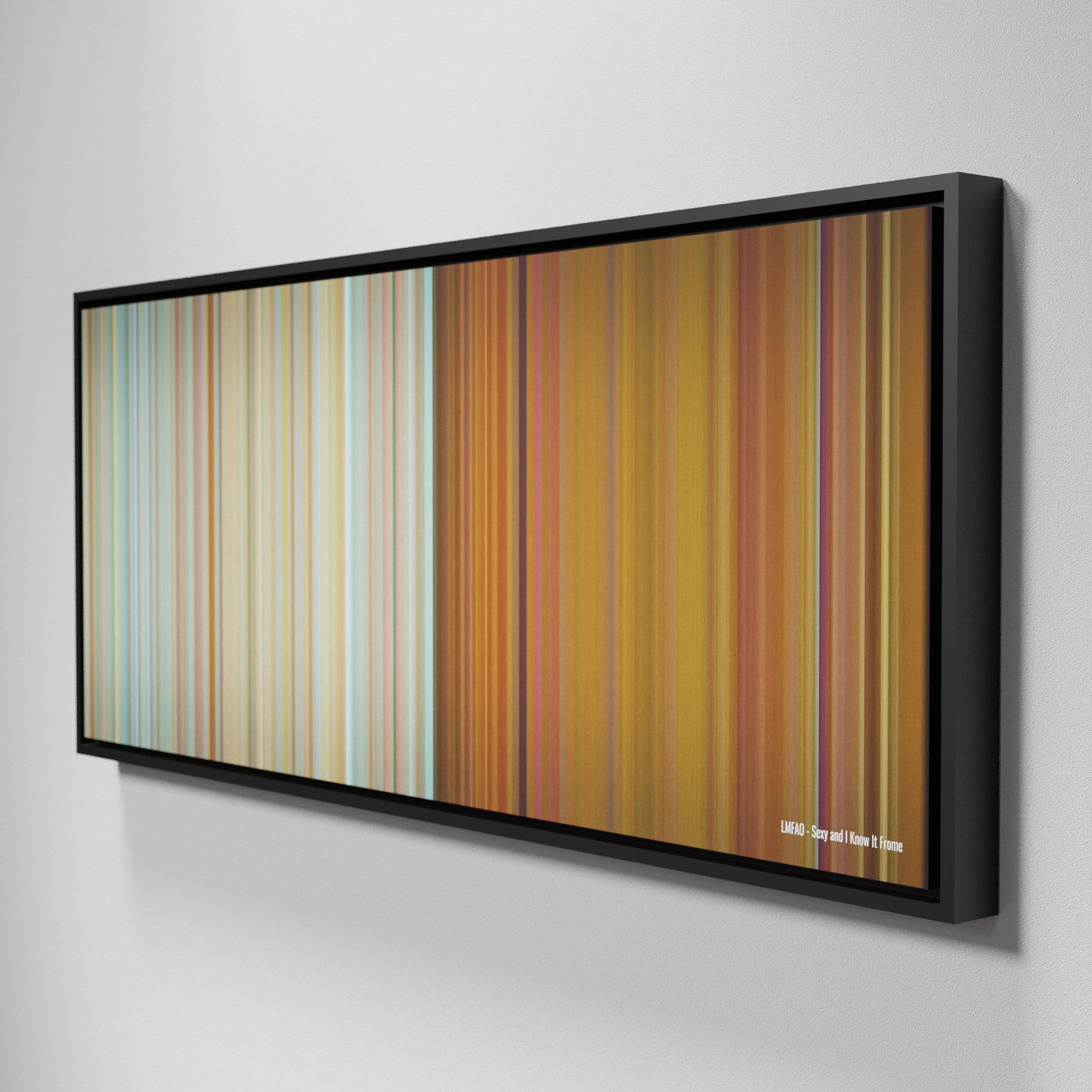 Side view of Framed Buff's of LMFAO-Sexy-and-I-Know-It Frome on the wall