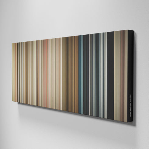 Side view of Buff's of Skrillex-Bangarang Frome on the wall