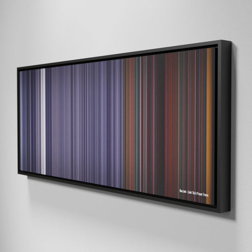 Side view of Framed Buff's of Bon-Jovi-Livin-On-A-Prayer Frome on the wall