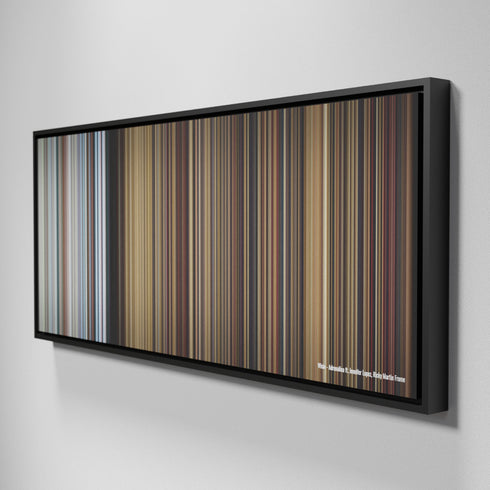 Side view of Framed Buff's of Wisin-Adrenalina Frome on the wall