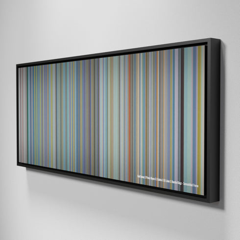 Side view of Framed Buff's of Bad-Bunny-X-Prince-Royce-X-J-Balvin-X-Dj-Luian-X-Mambo-Kingz-Sensualidad Frome on the wall