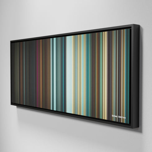 Side view of Framed Buff's of Bad-Bunny-Callaita Frome on the wall