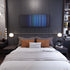 Bedroom interior with J-Balvin-Ginza Frome on the wall