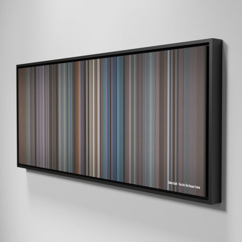 Side view of Framed Buff's of Calum-Scott-You-Are-The-Reason Frome on the wall