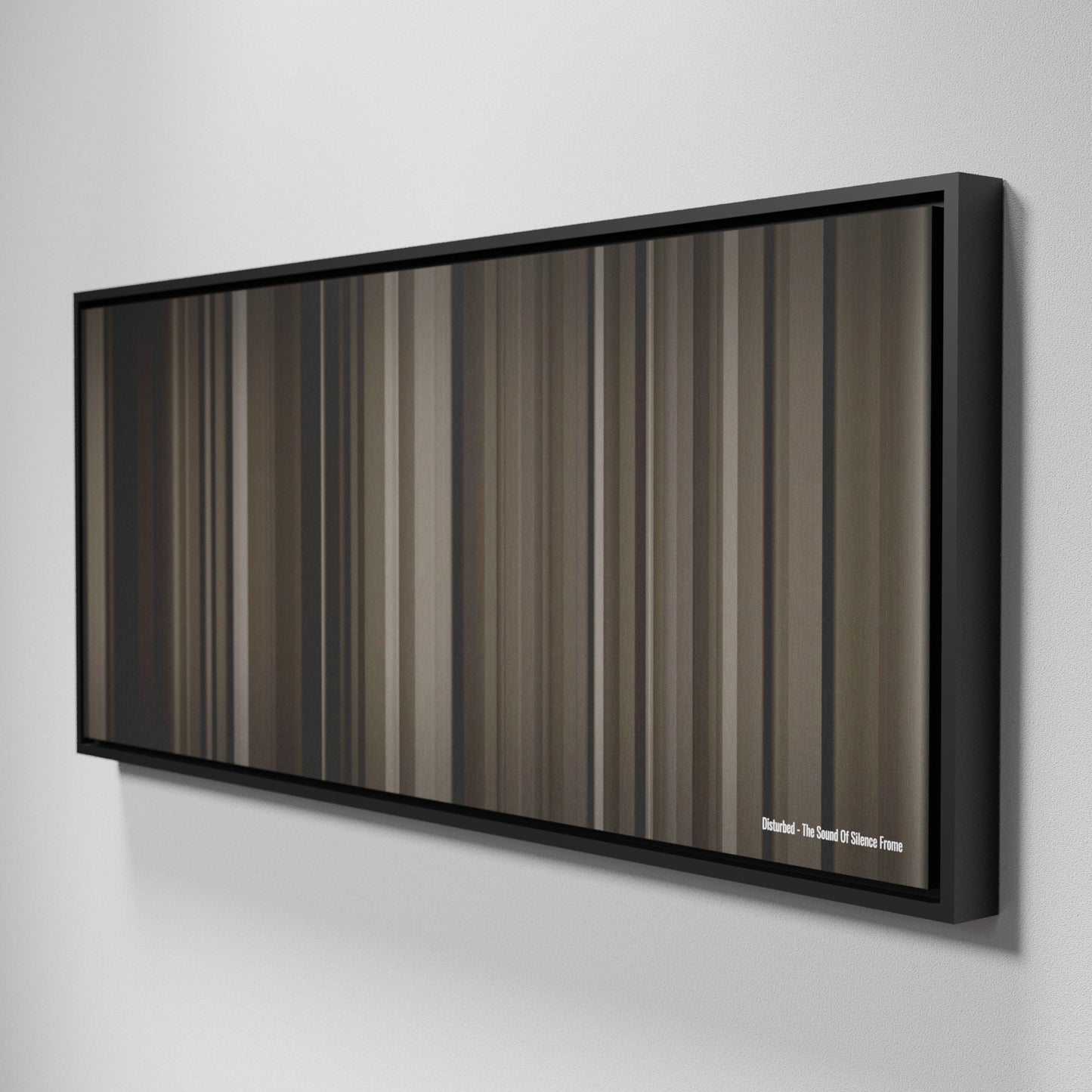 Side view of Framed Buff's of Disturbed-The-Sound-Of-Silence Frome on the wall