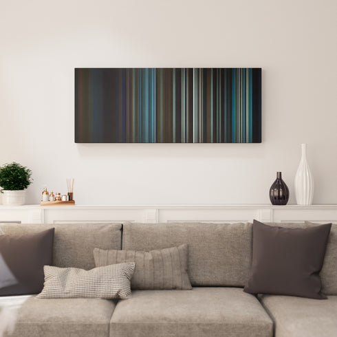 Living room interior with Calvin-Harris-Blame Frome on the wall