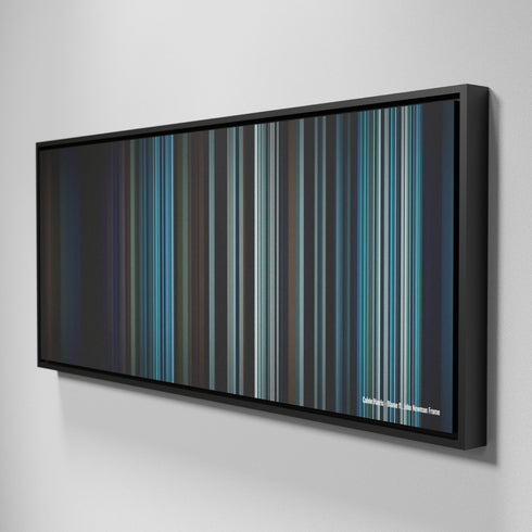 Side view of Framed Buff's of Calvin-Harris-Blame Frome on the wall