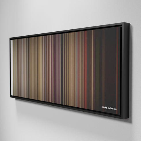 Side view of Framed Buff's of Fetty-Wap-Trap-Queen Frome on the wall