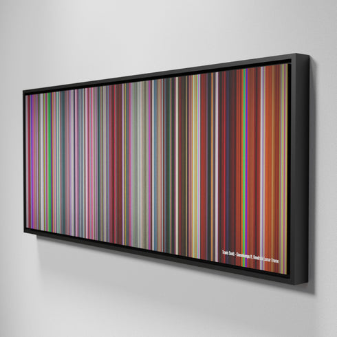 Side view of Framed Buff's of Travis-Scott-Goosebumps Frome on the wall