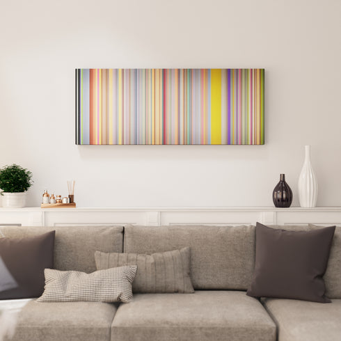 Living room interior with Calvin-Harris-Dua-Lipa-One-Kiss Frome on the wall