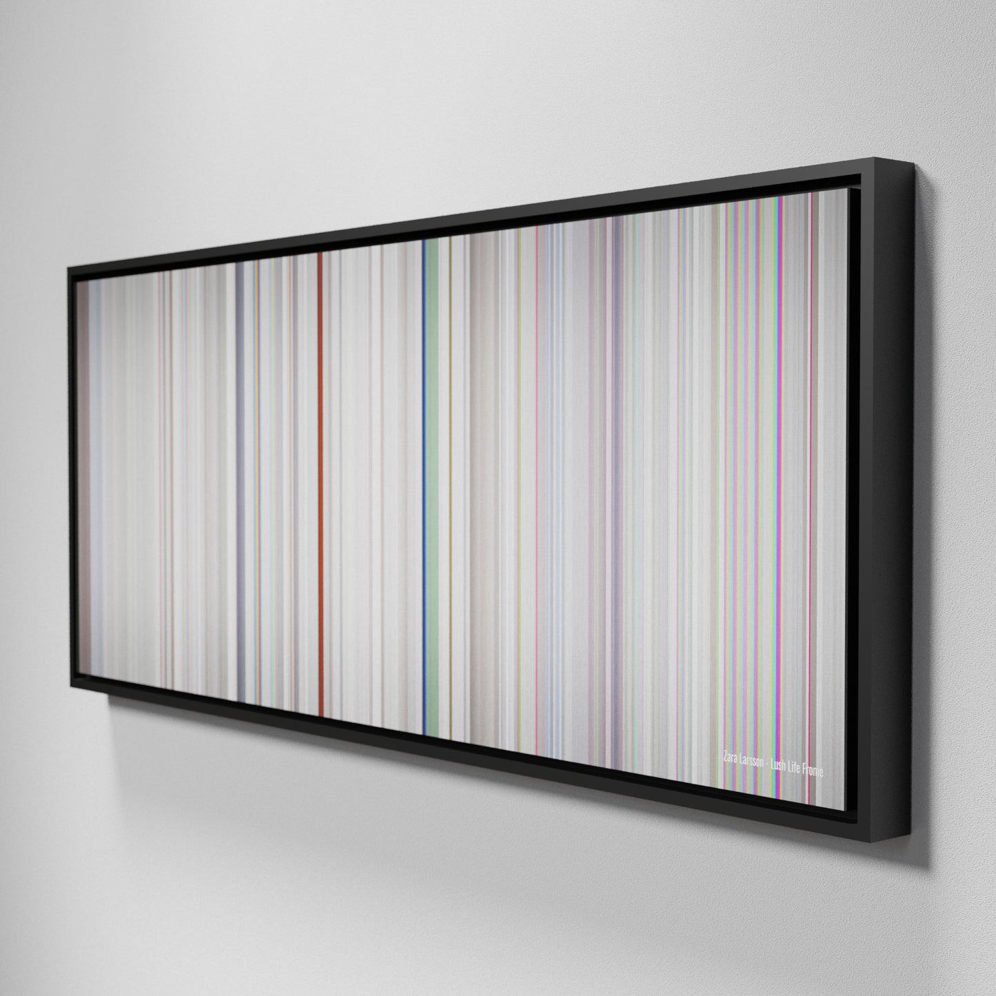 Side view of Framed Buff's of Zara-Larsson-Lush-Life Frome on the wall