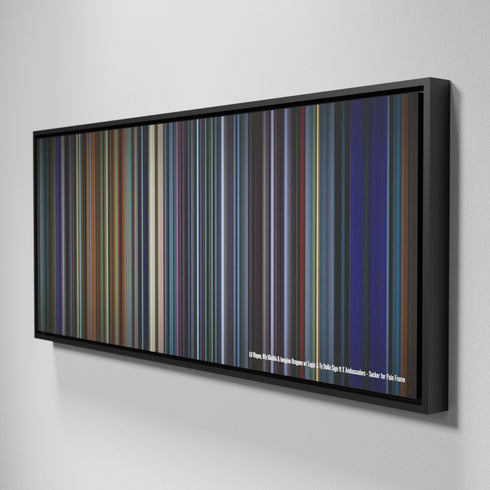 Side view of Framed Buff's of Lil-Wayne-Wiz-Khalifa-Imagine-Dragons-Logic-Ty-Dolla-$ign-ft-X-Ambassadors-Sucker-for-Pain Frome on the wall