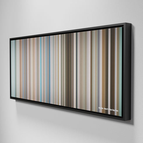 Side view of Framed Buff's of Jonas-Blue-Mama Frome on the wall