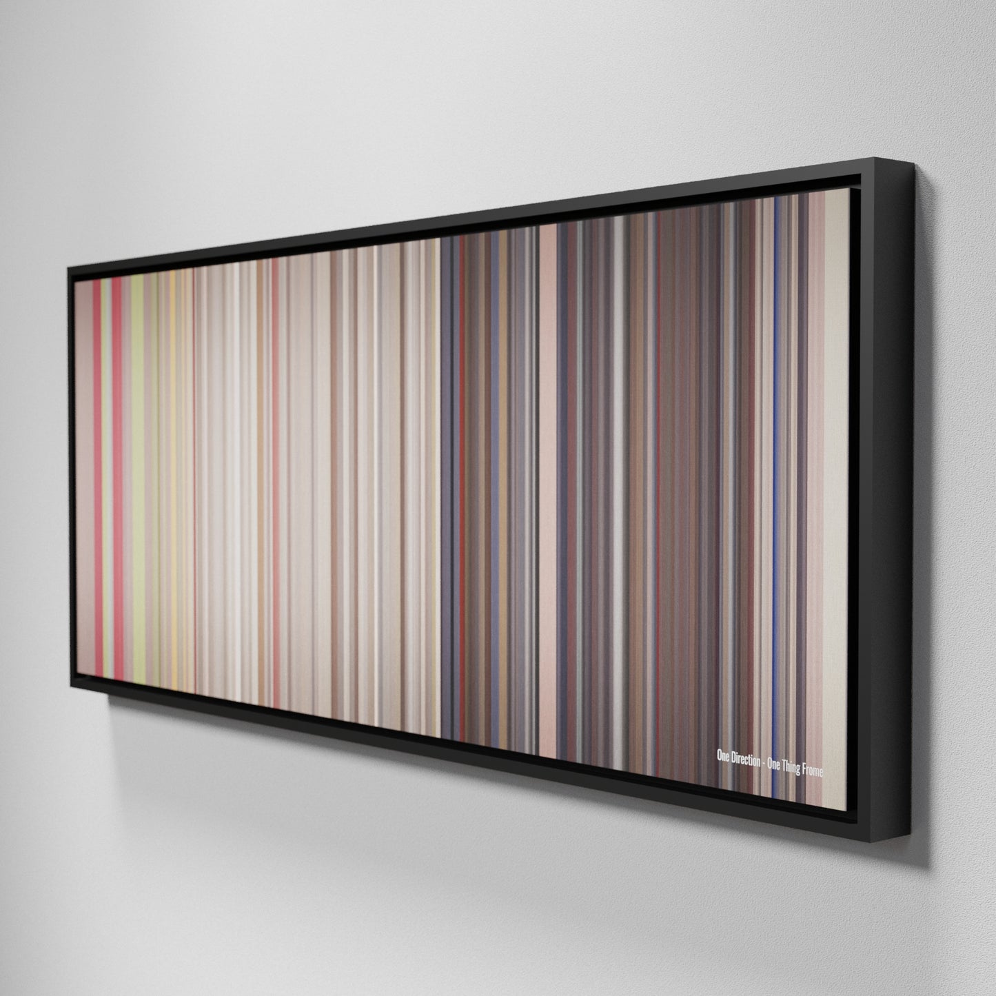 Side view of Framed Buff's of One-Direction-One-Thing Frome on the wall