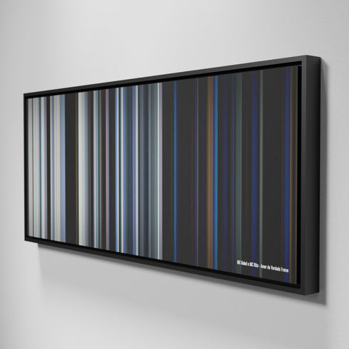 Side view of Framed Buff's of MC-Kekel-e-MC-Rita-Amor-de-Verdade Frome on the wall