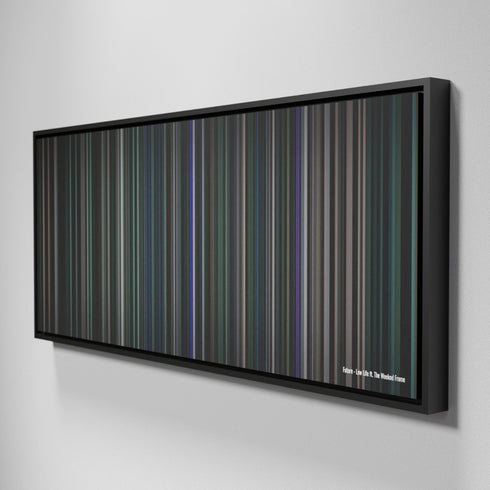 Side view of Framed Buff's of Future-Low-Life Frome on the wall