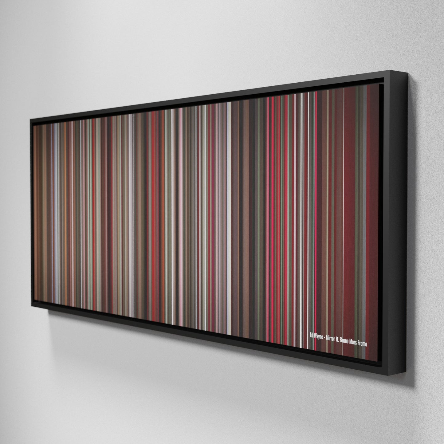 Side view of Framed Buff's of Lil-Wayne-Mirror Frome on the wall