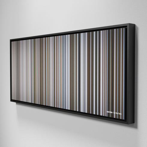 Side view of Framed Buff's of Justin-Bieber-One-Time Frome on the wall