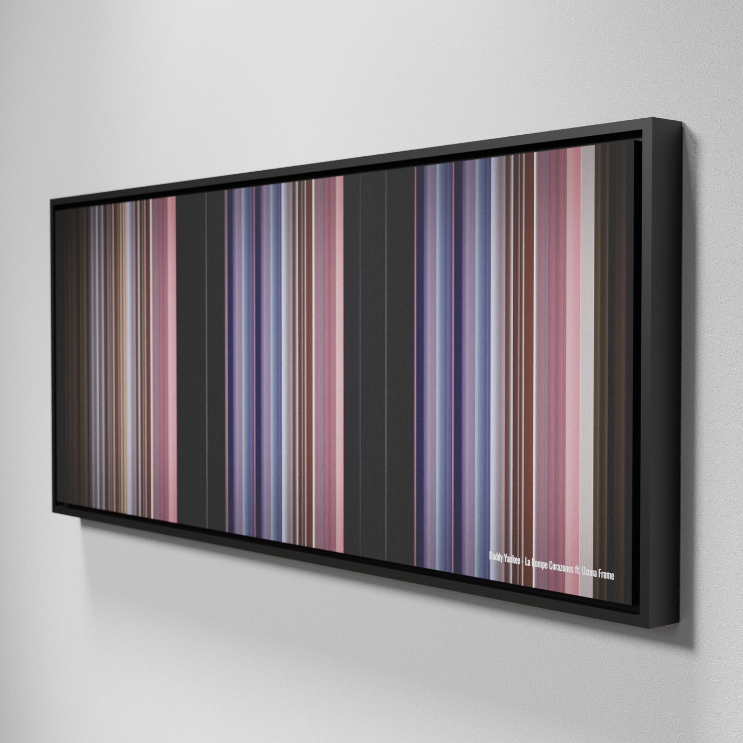 Side view of Framed Buff's of Daddy-Yankee-La-Rompe-Corazones Frome on the wall