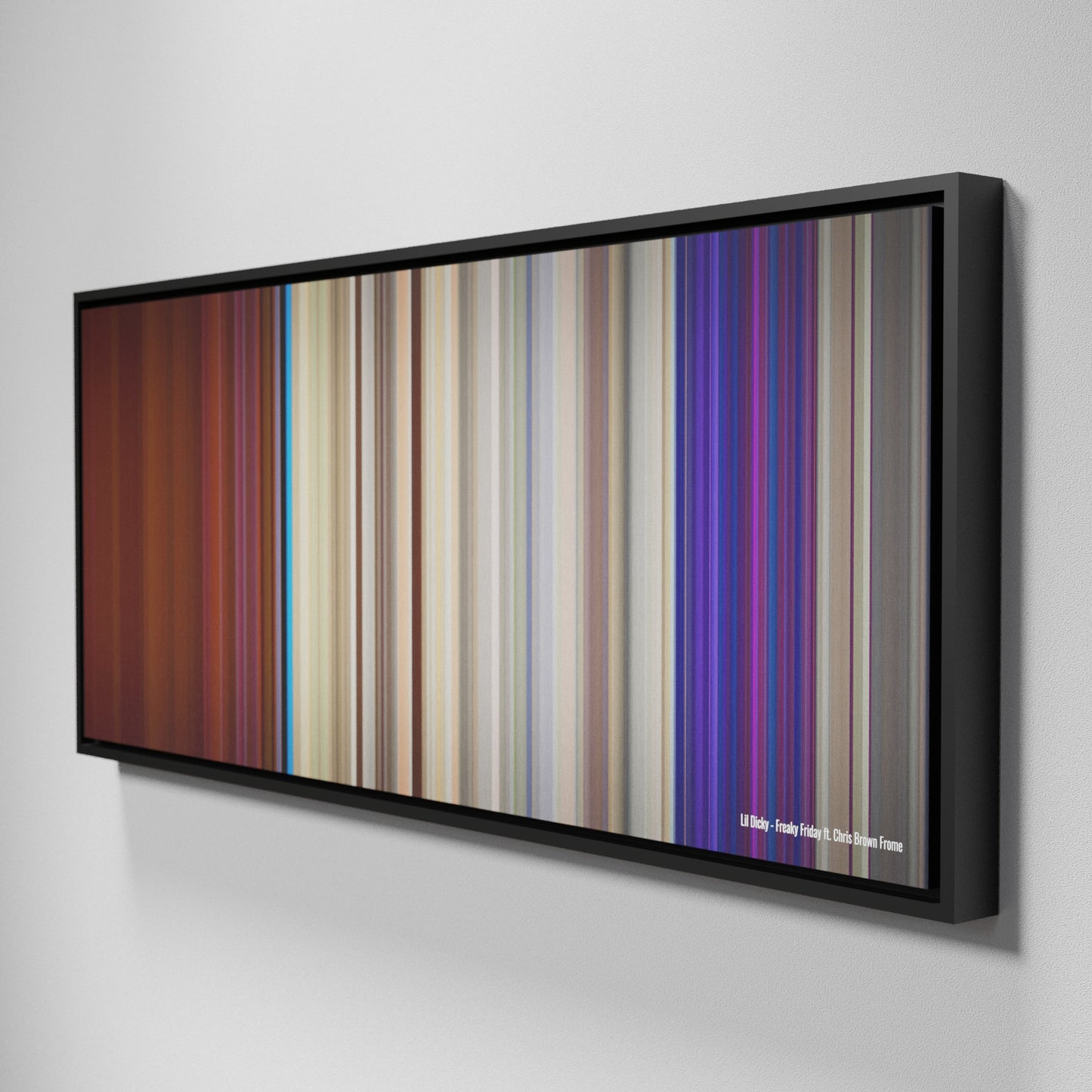 Side view of Framed Buff's of Lil-Dicky-Freaky-Friday Frome on the wall