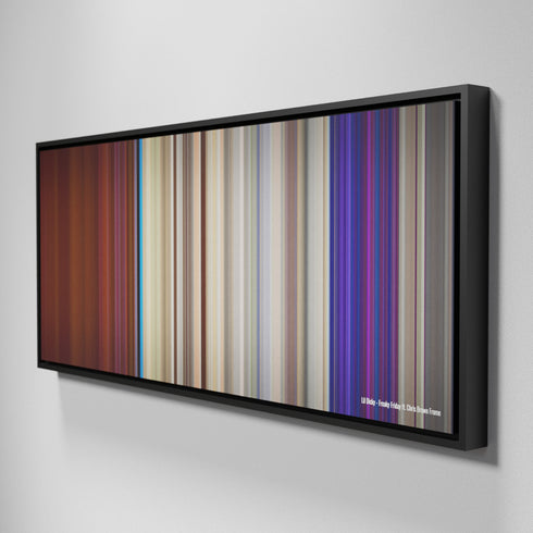 Side view of Framed Buff's of Lil-Dicky-Freaky-Friday Frome on the wall