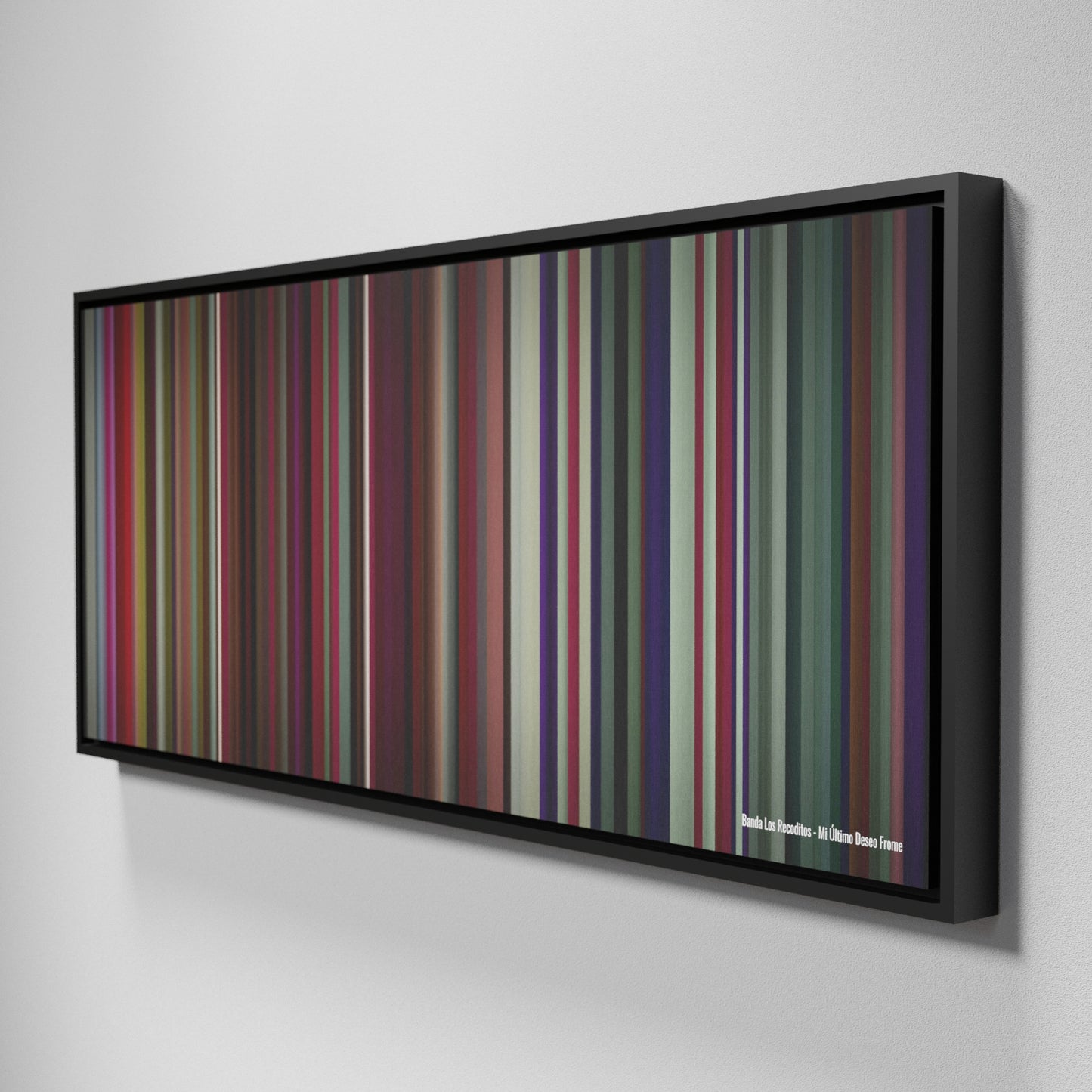 Side view of Framed Buff's of Banda-Los-Recoditos-Mi-Ultimo-Deseo Frome on the wall