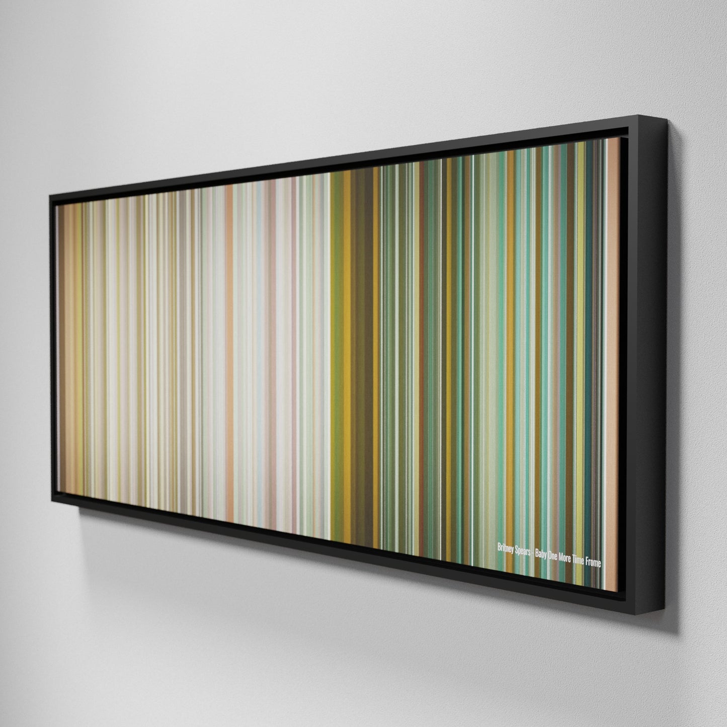 Side view of Framed Buff's of Britney-Spears-Baby-One-More-Time Frome on the wall