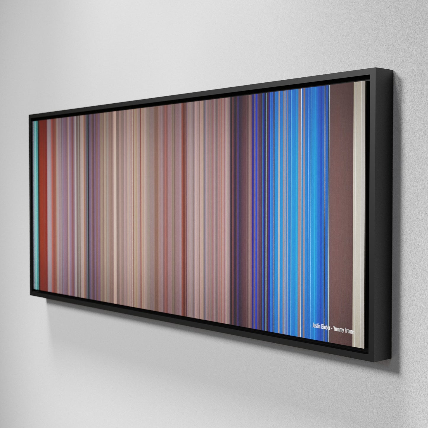 Side view of Framed Buff's of Justin-Bieber-Yummy Frome on the wall