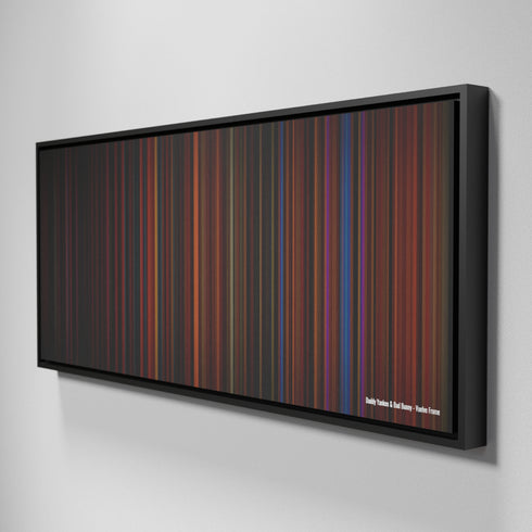 Side view of Framed Buff's of Daddy-Yankee--Bad-Bunny-Vuelve Frome on the wall