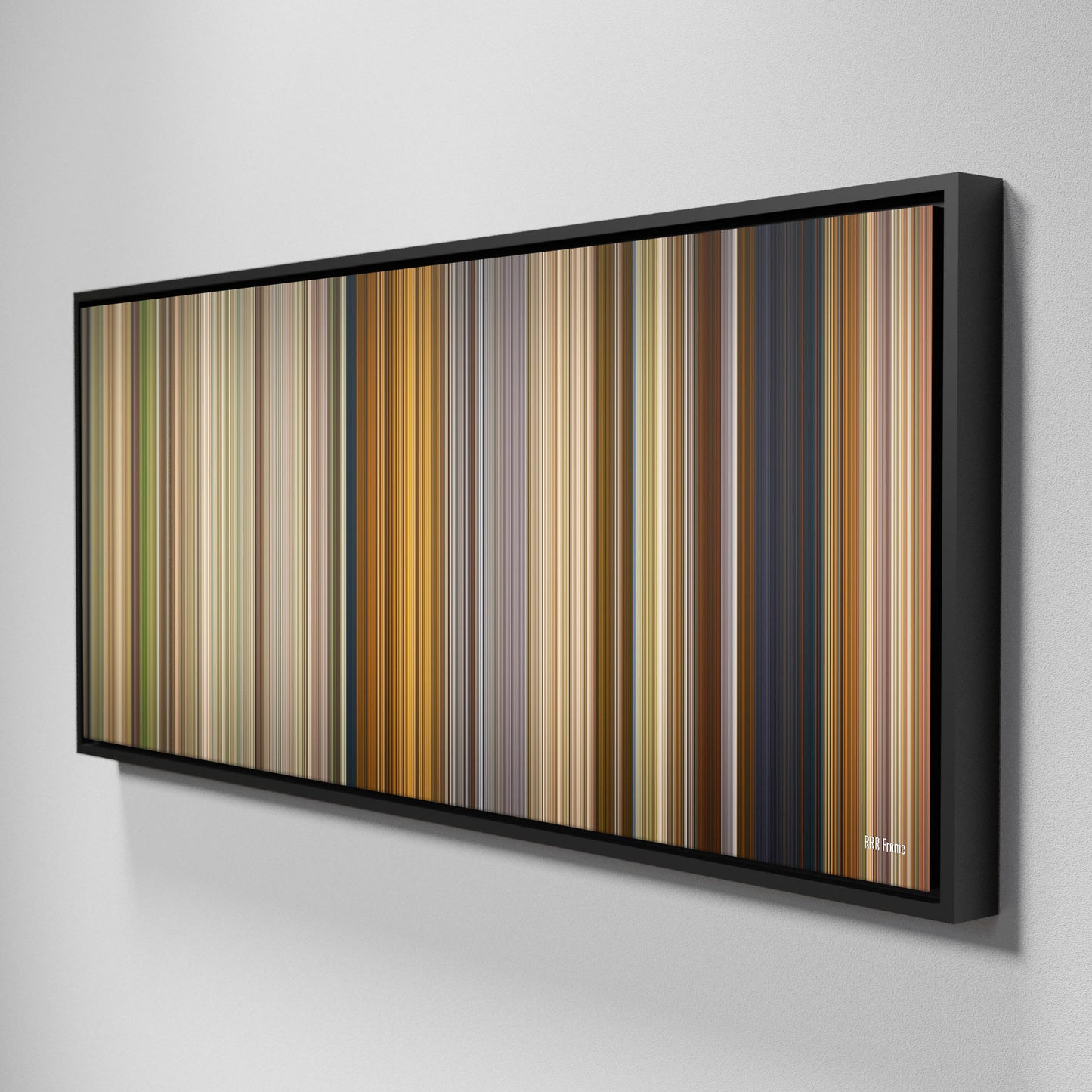 Side view of Framed Buff's of rrr Frome on the wall