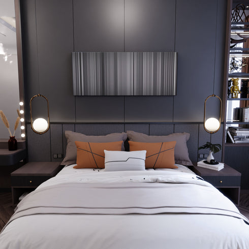 Bedroom interior with the killers - all these things that i've done Frome on the wall