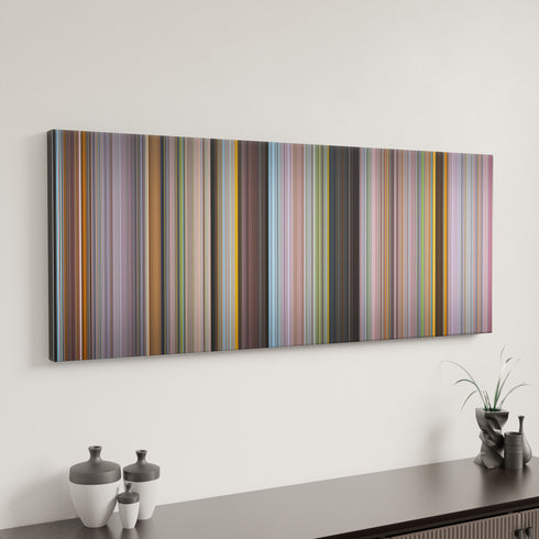 Chennai Express canvas art in modern interior - movie color palette