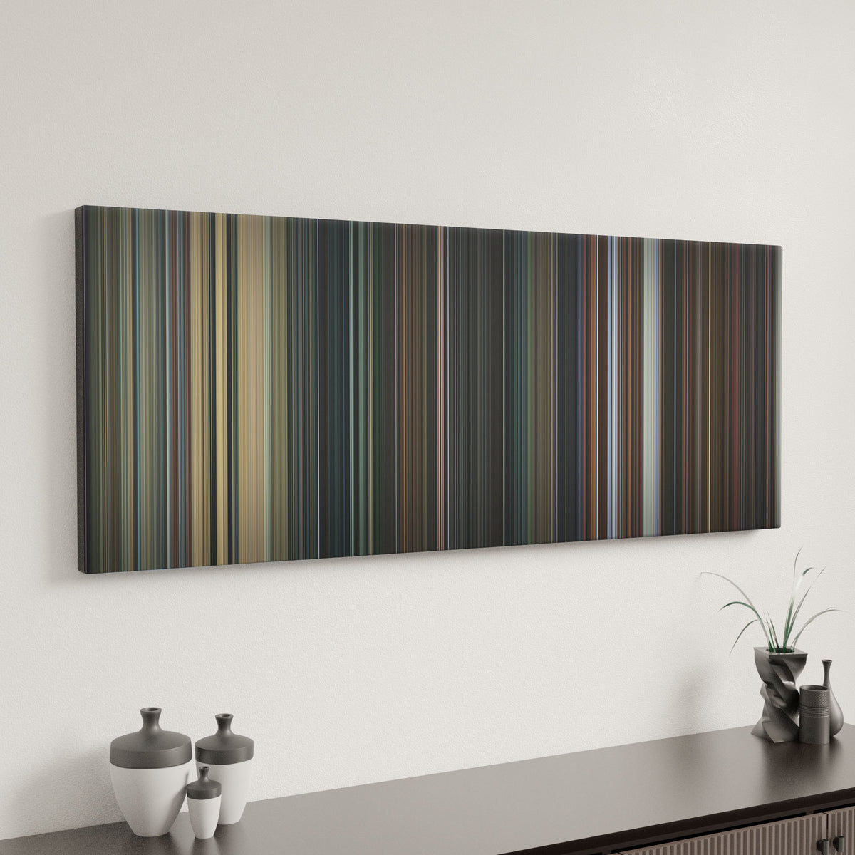 Everything Everywhere All at Once canvas art in modern interior - movie color palette