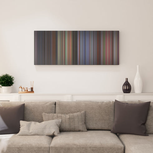 Living room interior with jab.we.met Frome on the wall