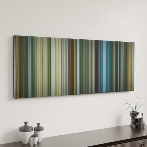 Pathaan canvas art in modern interior - movie color palette