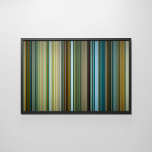 Front view of pathaan Frome framed poster on the wall