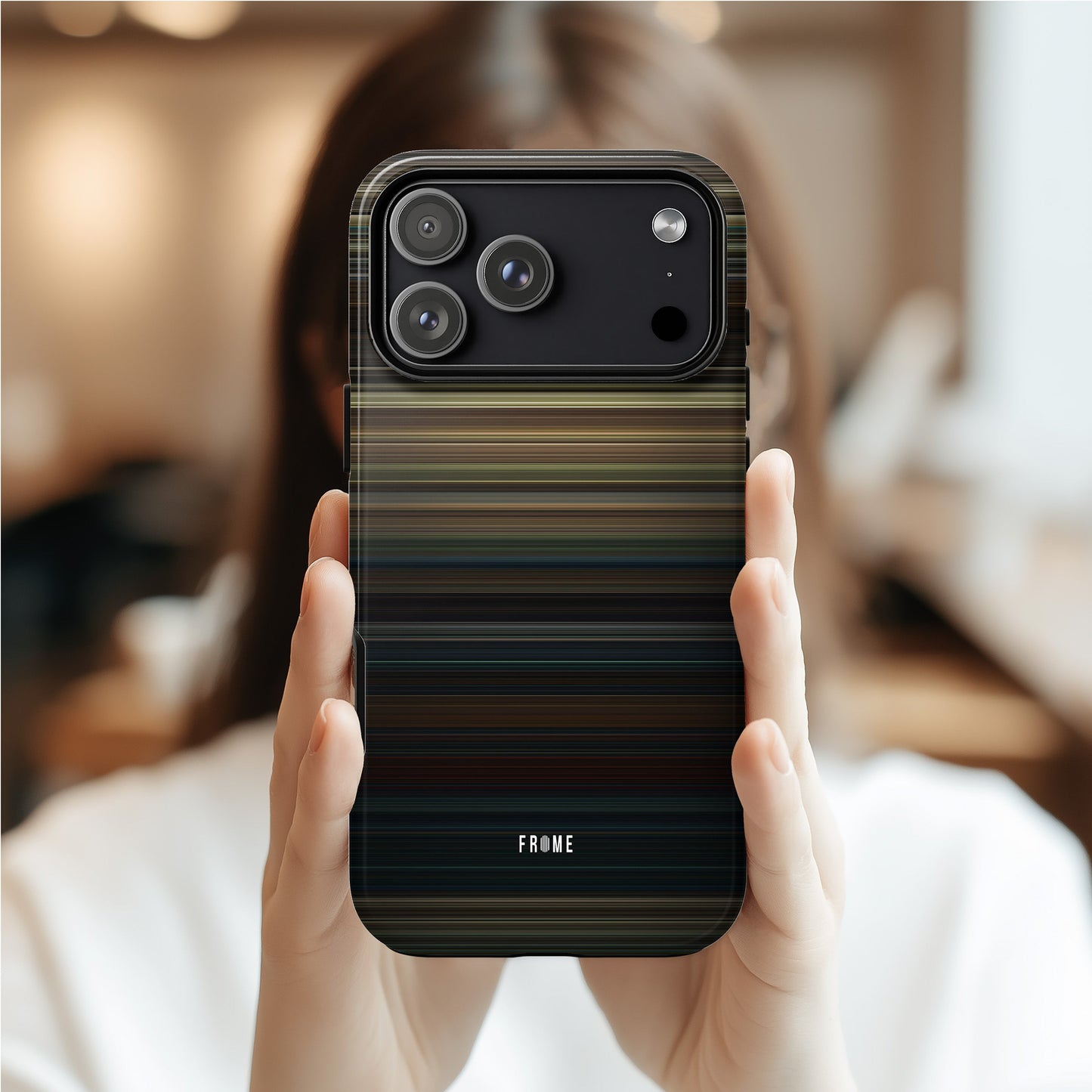 Glossy phone case for a quiet place