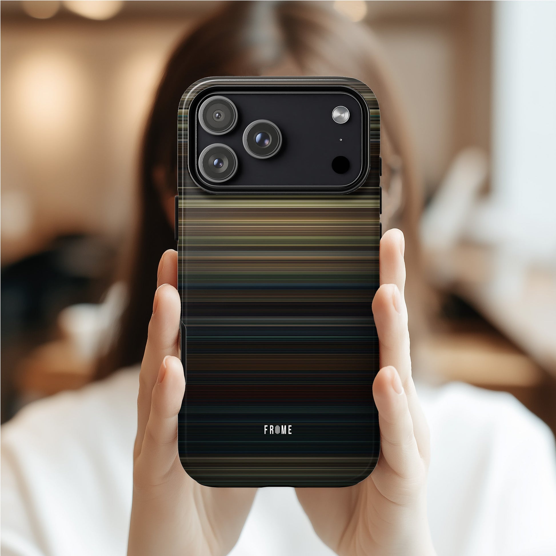 Glossy phone case for a quiet place