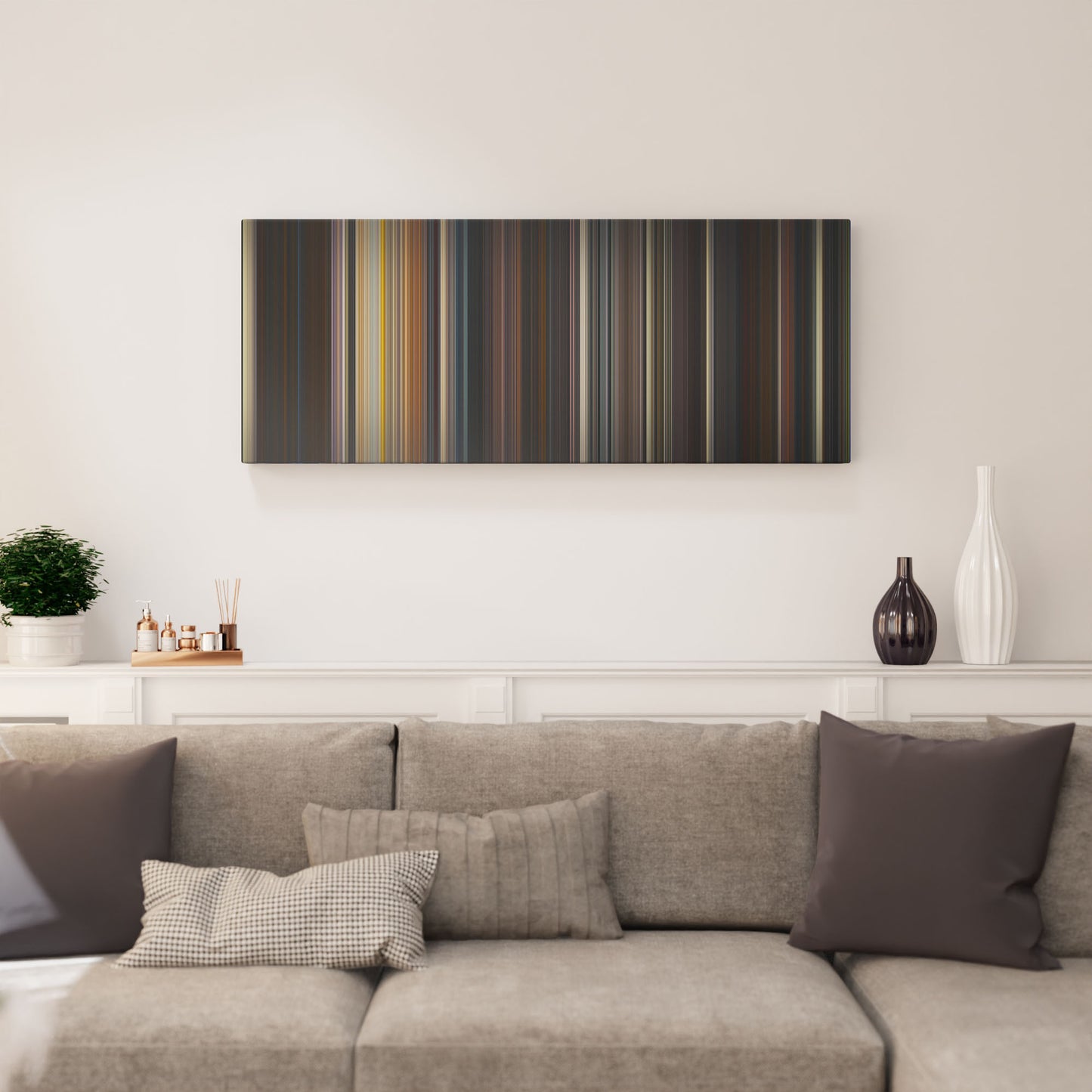 Living room interior with babylon Frome on the wall