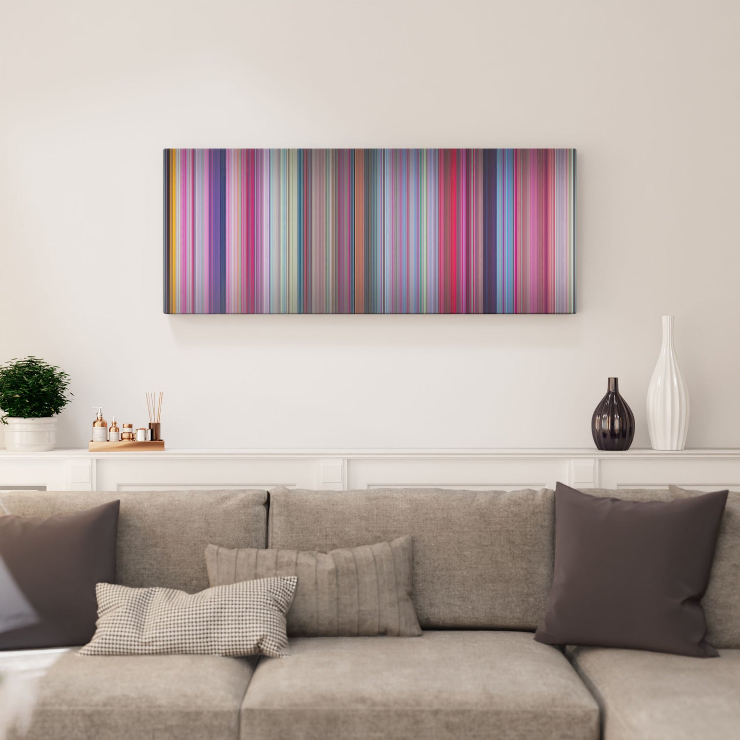 Living room interior with barbie Frome on the wall