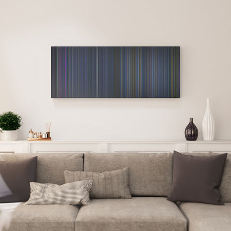 Bullet Train canvas print in living room - film wall decor